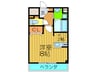 メイト鶴見 1Kの間取り