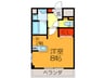 メイト鶴見 1Kの間取り