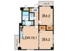 エールハイツ本山 2LDKの間取り