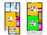 百舌鳥八幡戸建 2DKの間取り