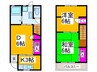 百舌鳥八幡戸建 2DKの間取り
