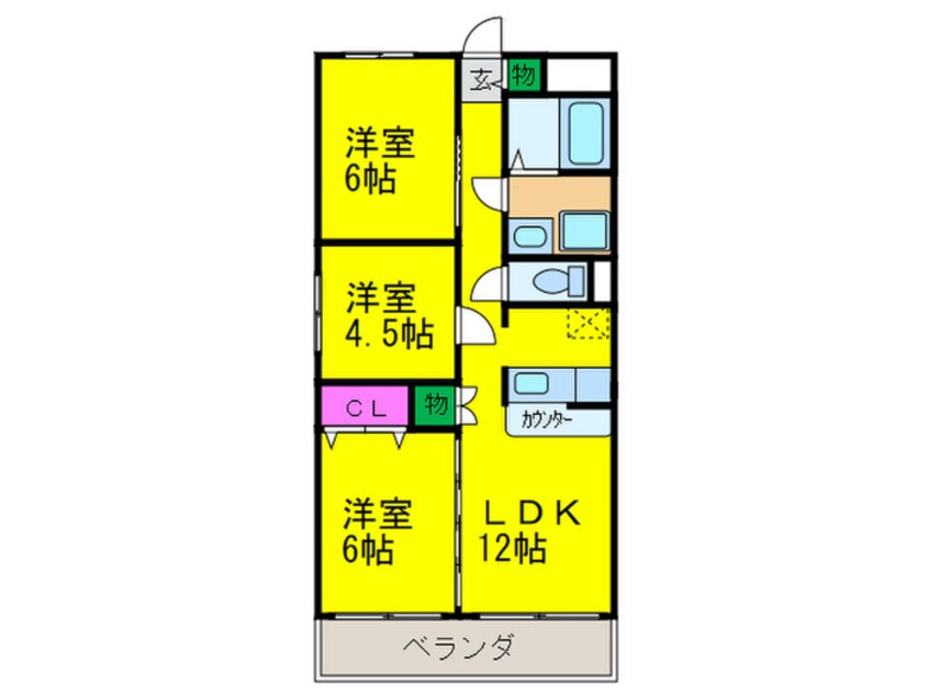 間取図 エコ－ハイツ