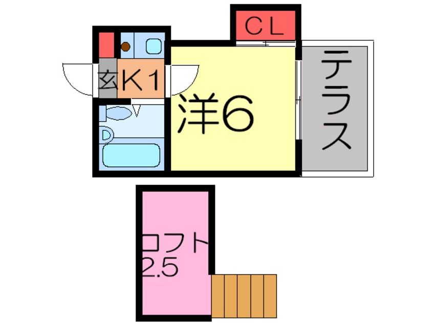 間取図 キャッスル若草