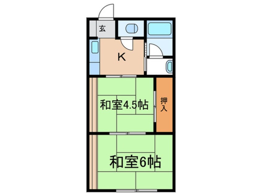 間取図 なかとみハイツB