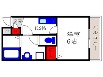 間取図 ヒルハイツ柴原駅前
