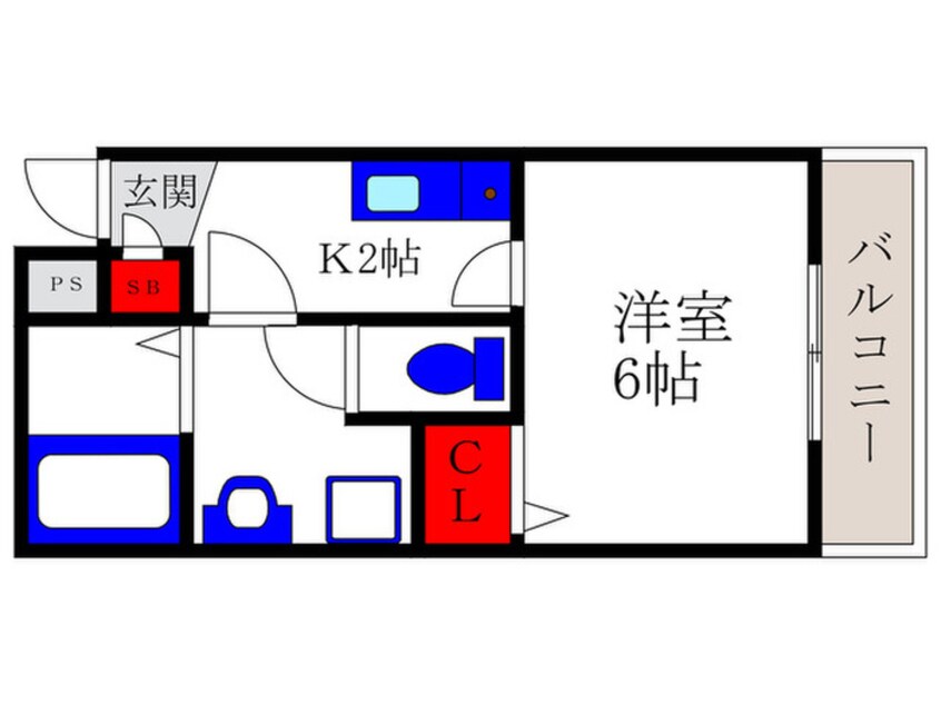 間取図 ヒルハイツ柴原駅前
