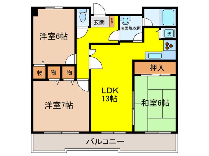 間取図 ソシアル山坂