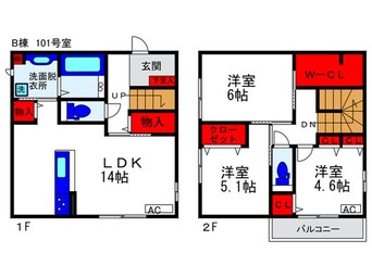 間取図 サクラビレッジ豊中市本町B棟