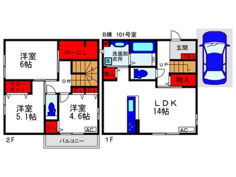 間取図 サクラビレッジ豊中市本町B棟