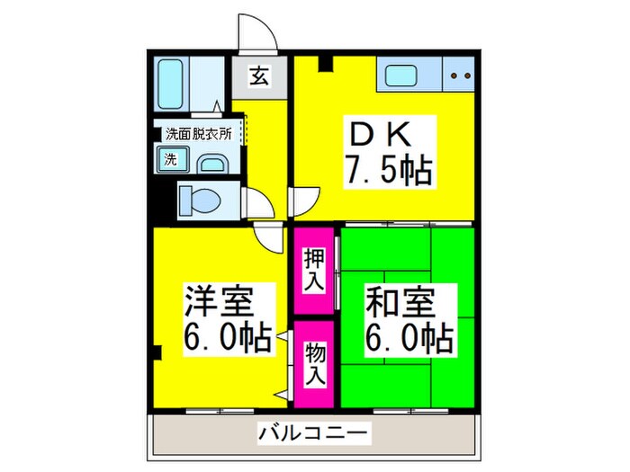 間取り図 シャト－中三