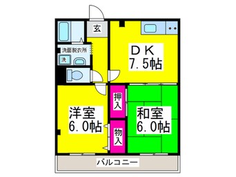 間取図 シャト－中三