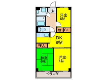 間取図 ルミエ－ル・マゴジⅡ