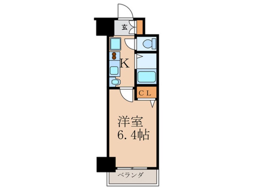 間取図 ｴｽﾃﾑｺｰﾄ梅田天神橋ﾘﾊﾞｰﾌﾛﾝﾄ1104