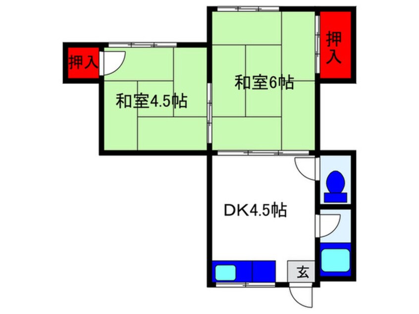 間取図 ハイツ中村