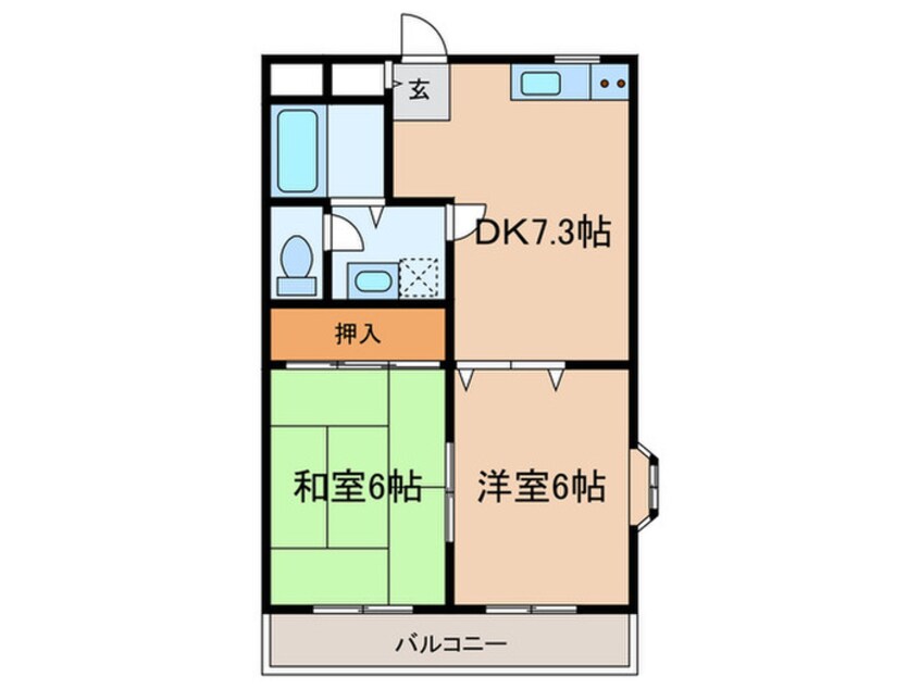 間取図 プロスペリテ北園田