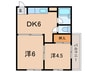 ヒルズ清水 2DKの間取り