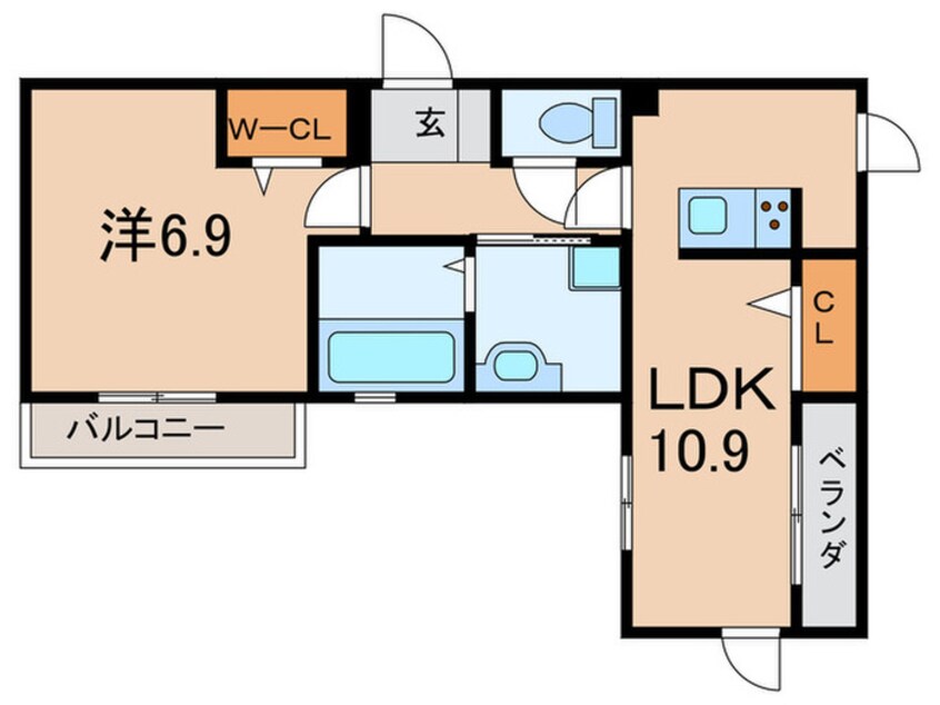 間取図 アンティークショコラⅢ番館