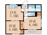 レ・セーナ 2DKの間取り