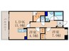 パインフィ－ルド洛東 2LDKの間取り