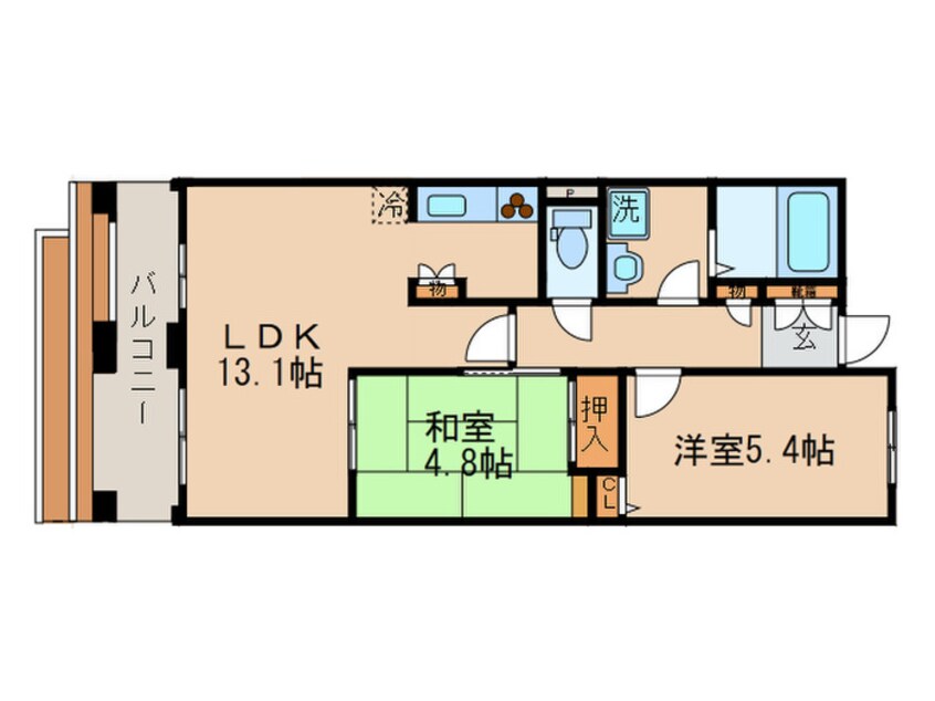 間取図 パインフィ－ルド洛東