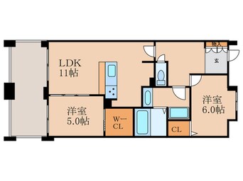 間取図 パインフィ－ルド洛東