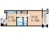 パインフィ－ルド洛東 1DKの間取り