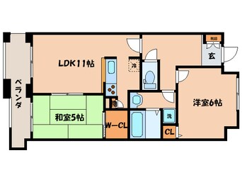 間取図 パインフィ－ルド洛東