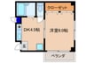 ラ・プラージュ同心 1DKの間取り