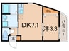 仮）ｏｎｅ門戸 1DKの間取り