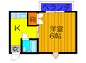 おしゃれ館　石津 1Kの間取り