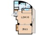 メモリ－岡本 1LDKの間取り