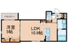マノワール今里 1LDKの間取り