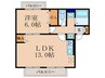 ピシックＫⅡ 1LDKの間取り