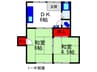 宮の前苑 2DKの間取り