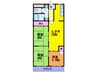 グランド－ル福川 3LDKの間取り