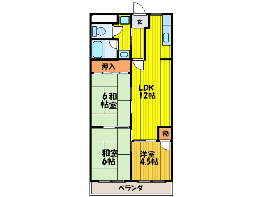 間取図 グランド－ル福川