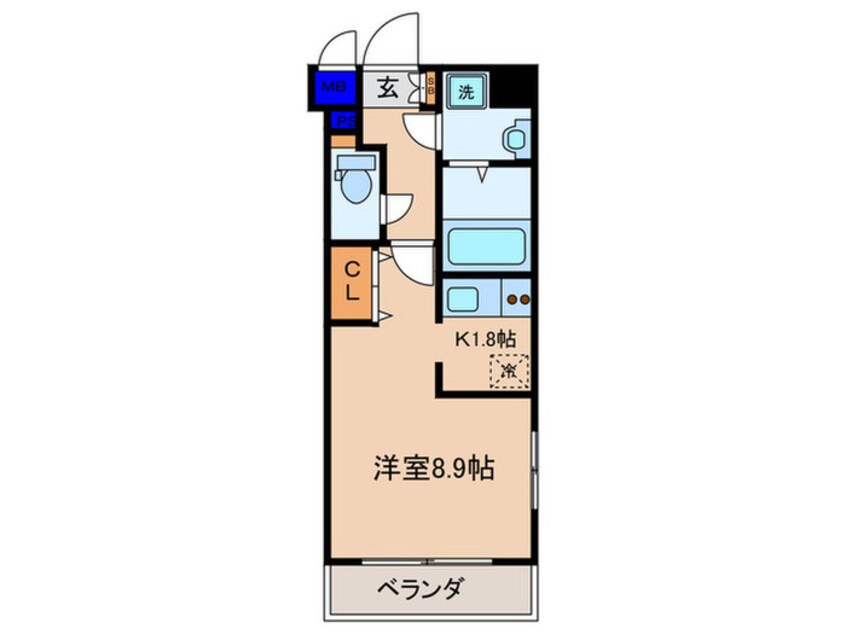 間取図 アスヴェル京都東寺前(206)