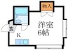 ハイツチェス 1Kの間取り