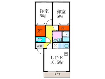 間取図 ヴィルヌ－ブ今里