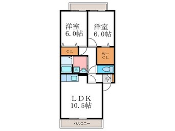 間取図 ヴィルヌ－ブ今里