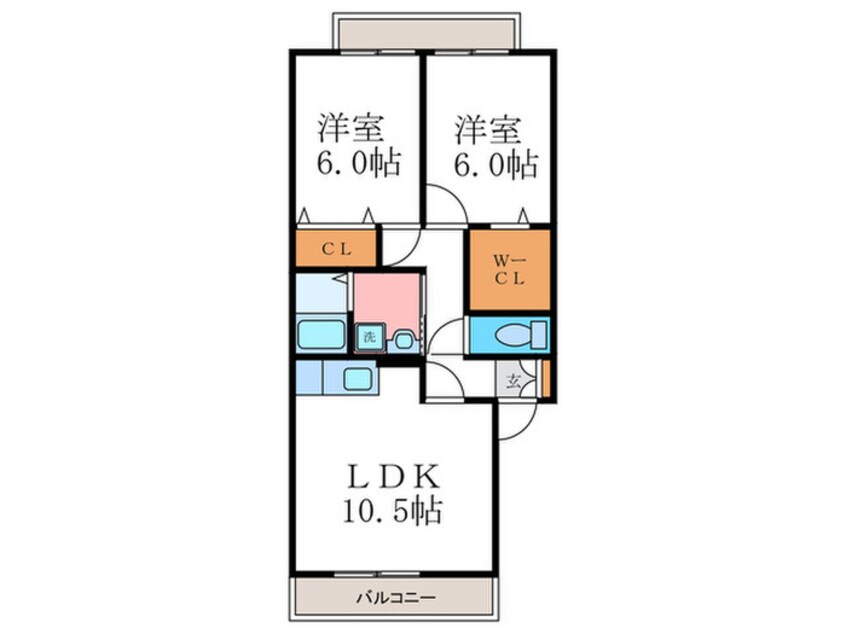 間取図 ヴィルヌ－ブ今里