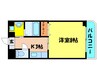 グランドプレア 1Kの間取り