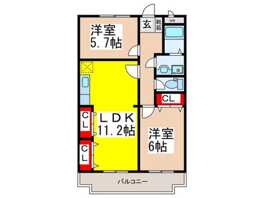間取図 大県マンションⅡ