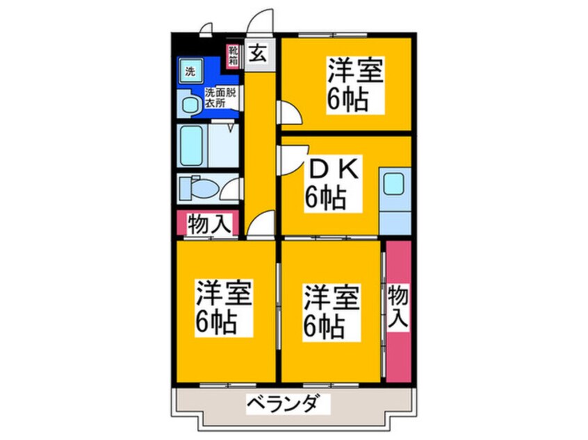 間取図 大県マンションⅡ