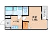 ＲＥＧＩＥＳ塚本 1Kの間取り