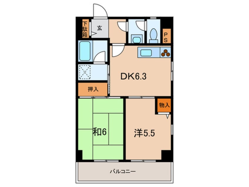 間取図 セントラル第２東園田