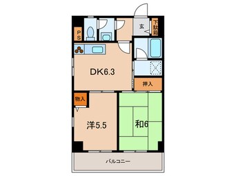 間取図 セントラル第２東園田