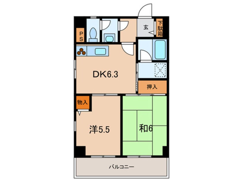 間取図 セントラル第２東園田