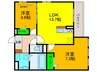 パサログランデ上野芝 2LDKの間取り
