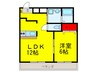 シティコ－ト熊野町 1LDKの間取り